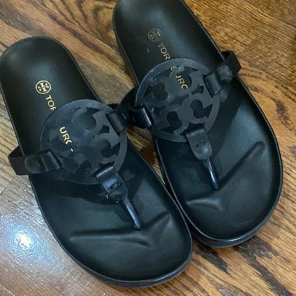 Tory Burch Miller Cloud Black size 7 EUC